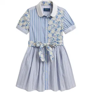 Детское платье с лацканами, умеренно короткое Polo Ralph Lauren, синий