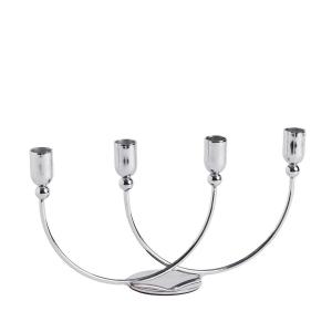 Подсвечник home&you серебристый, 8/15,5/31 см