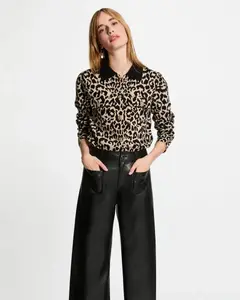 Женский кардиган с длинным рукавом и принтом Morgan, бежевый/коричневый