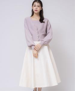 Пышная жаккардовая юбка Noela, цвет Off White