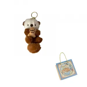 Мягкий и очаровательный милый выдра с рыбкой плюшевый кулон 15см высота Jinnew