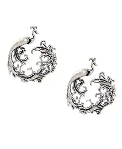 Женские окисленные серьги-подвески Sohi, silver