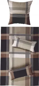 Постельное белье коричнево-антрацитовое 1x 200x200 см + 2x 40x80 см Erwin Müller