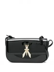 Базовая сумка через плечо из лакированной кожи Patrizia Pepe, черный