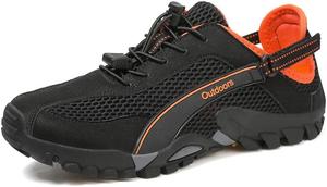 Мужские водонепроницаемые кроссовки для походов, для прогулок по тропам и речного туризма, быстро сохнущие амфибийные обувь для рыбалки, пляжа, плавания и повседневной носки Qacksv, оранжевый