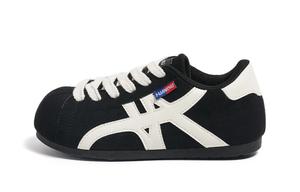 HUANQIU Легкие кроссовки German Army Trainers с низким верхом, женские, черные