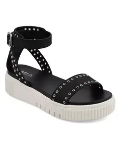 Женские сандалии Evelin на платформе с круглым носом и люверсами MIA, серый