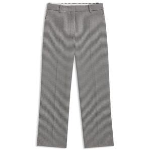 Брюки прямого кроя в клетку «гусиная лапка» из эластичной ткани HUGO, узорчатый