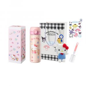 Термокружка Hello Kitty 420 мл Sanrio, розовый hello kitty + doll keychain