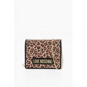 Мини-сумка-седло LOVE Animal Effect из искусственной кожи POLY Moschino, мультиколор