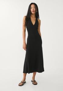 Платье Stradivarius MIDI WITH KNOT, Black