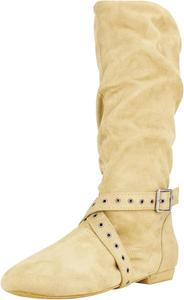 Городские степовые танцевальные ботинки с замшевой подошвой для женщин, латинские танцевальные ботинки, сальса, обувь для разогрева, ботинки для вест-кост свинга JOUNCING, Beige