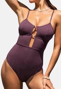 Привлекательный купальник с фактурной поверхностью Cupshe, Dark Purple