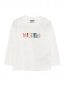 Футболка с логотипом Moschino Kids, белый