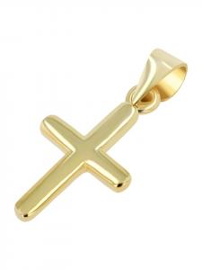 Adeliás Универсальный кулон - крест из серебра 925 пробы с золотым покрытием