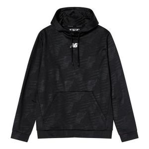 Толстовка с капюшоном Essentials с принтом по всей поверхности New Balance, черный