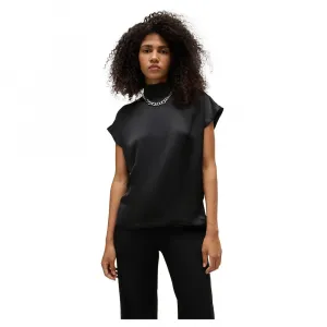 Блузка с коротким рукавом HUGO Caneli 1 10263720, черный