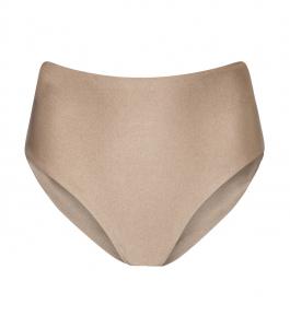 Плавки бикини с высокой посадкой Jade Swim, Taupe Sheen