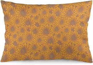 MaSiledy Декоративная наволочка с двусторонним принтом подсолнухи Pattern