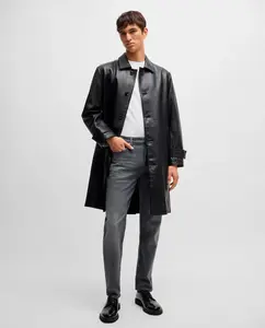 Джинсы Maine regular fit из эластичного денима серого цвета Boss, серый