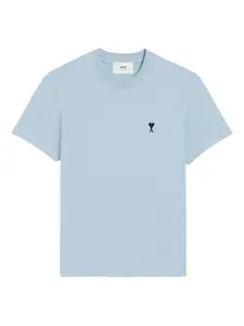 Футболка с вышивкой Heart Friend AMI Paris, синий