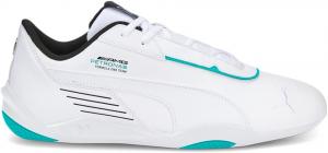 Мужские кроссовки PUMA Mercedes AMG Petronas F1 X R Cat Machina на шнуровке, повседневные - белые