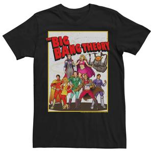 Мужская футболка в стиле комиксов «Теория большого взрыва» в стиле супергероев Licensed Character