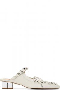 Мюли на шнуровке от белого цвета GANNI