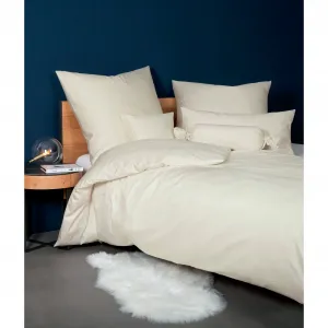 Постельное белье Janine «Colors 31001», (2 шт.), сатиновое качество Mako, изготовлено из 100% хлопка, постельное белье и наволочки на молнии, не требуют особого ухода, тонкая нить, сертифицирован MADE IN GREEN, цвет ecru