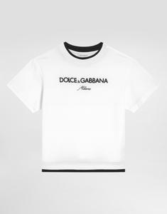 Футболка из джерси с вышивкой Dolce&Gabbana, белый