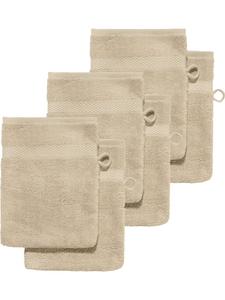 Erwin Müller Рукавицы махровые, 6 шт, Зиндельфинген, цвет капучино