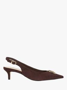 Украшенные замшевые туфли-лодочки на шпильке Dune London, Brown