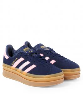 Кроссовки Gazelle Bold из замши и кожи Adidas Originals Kids, Night Indigo/Glow Pink