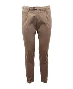 Узкие брюки из итальянского хлопка Michael Coal, коричневый