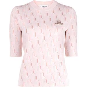 Lanvin Футболка SS22 Regular женская розовая