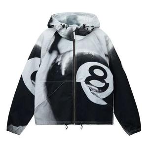 Куртка 8 ball beach shell jacket 'grayscale' Stussy, белый