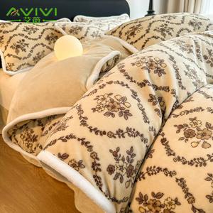 AVIVI Комплект постельного белья 1,8 м, 4 предмета, простыня, пододеяльник 200x230 см