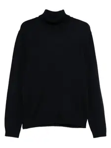 Шерстяной свитер с высоким воротником Zanone, синий