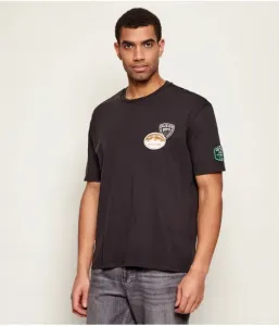 Футболка «В лесу» relaxed fit Guess Jeans, черный