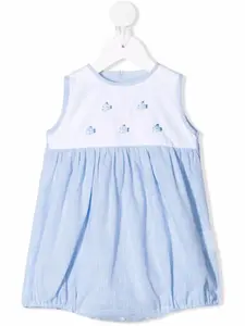 Комбинезон в стиле колор-блок с вышивкой Siola, синий