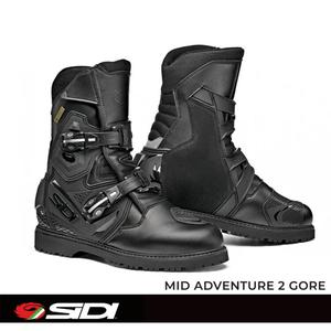 SIDI Итальянские мотоциклетные ботинки adventure 2 all-season waterproof anti-fall для мужчин, черные, короткие (рекомендуем выбрать на размер больше), размер 39
