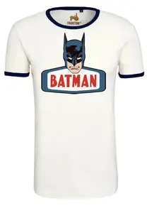 Logoshirt Футболка "Лицо Бэтмена" с модным супергеройским принтом, голубой