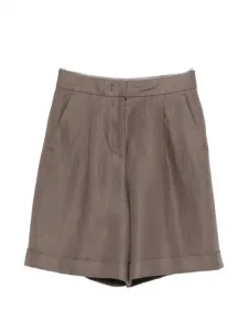 Шорты с защипами спереди Peserico, коричневый