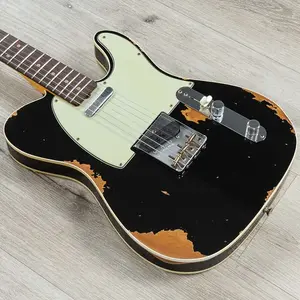 Гитара Fender Custom Shop Time Machine 1960 Telecaster Custom Heavy Relic, состаренный черный