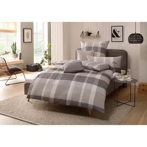 Постельное белье S.Oliver Tabea с двумя наволочками, серый