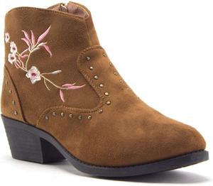 Женские ботинки Jazamé до щиколотки в стиле бохо-шик и западного ковбойского стиля, ковбойские сапоги для родео, Tan