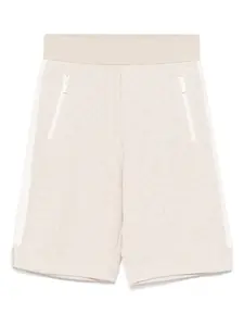 Спортивные шорты с монограммой Emporio Armani Kids, бежевый