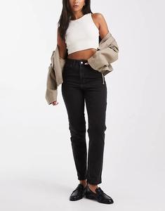Джинсы Mom New Look черного цвета