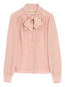 Блузка с шарфом Valentino Garavani, розовый