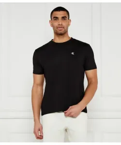 Футболка с засечками Regular fit Calvin Klein Jeans, черный
